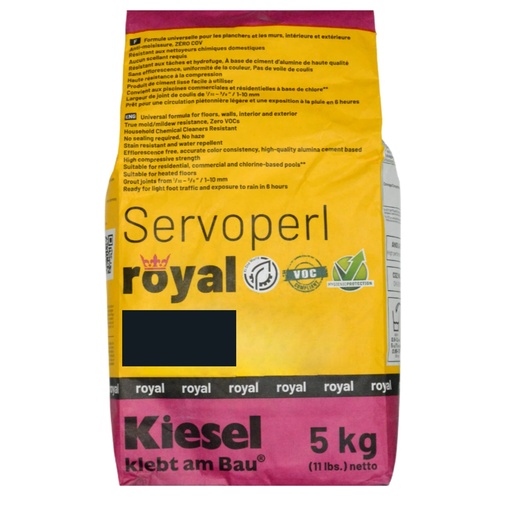 [Servoperl Royal Noir velours] Mortier à joint Servoperl Royal 5kg - Noir Velours
