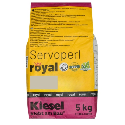 [Servoperl Royal Gris Universel] Mortier à joint Servoperl Royal 5kg - Gris universel