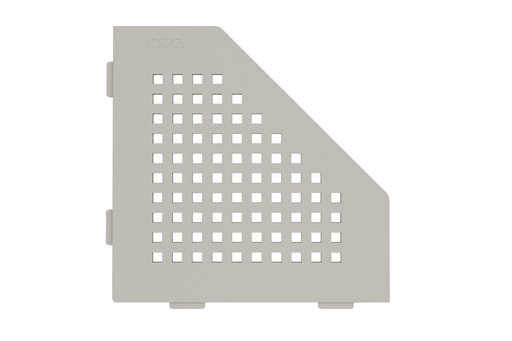 [SES2D3TSBG] Schluter - Tablette "Square" pentagonale d'angle 195x195mm Shelf-E-S2 - Gris beige structuré