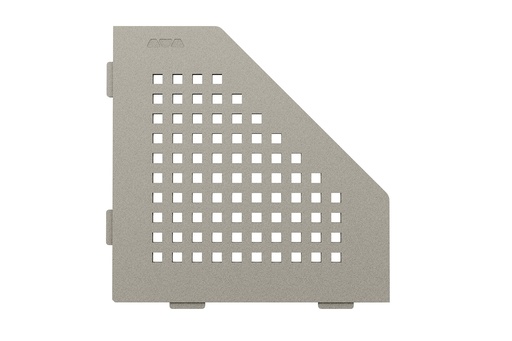 [SES2D3TSSG] Schluter - Tablette "Square" pentagonale d'angle 195x195mm Shelf-E-S2 - Gris pierre structuré