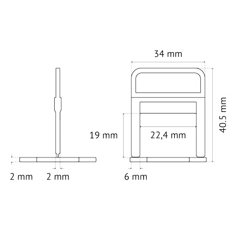 Sachet de 100 croisillons autonivelants 2 mm en I Pavilift®