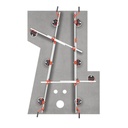 Raimondi - Rails 8 ventouses Easy-Move MKIV pour transporter format XXL