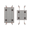 Raimondi - Rails 4 ventouses Easy-Move 150 pour transporter format XL