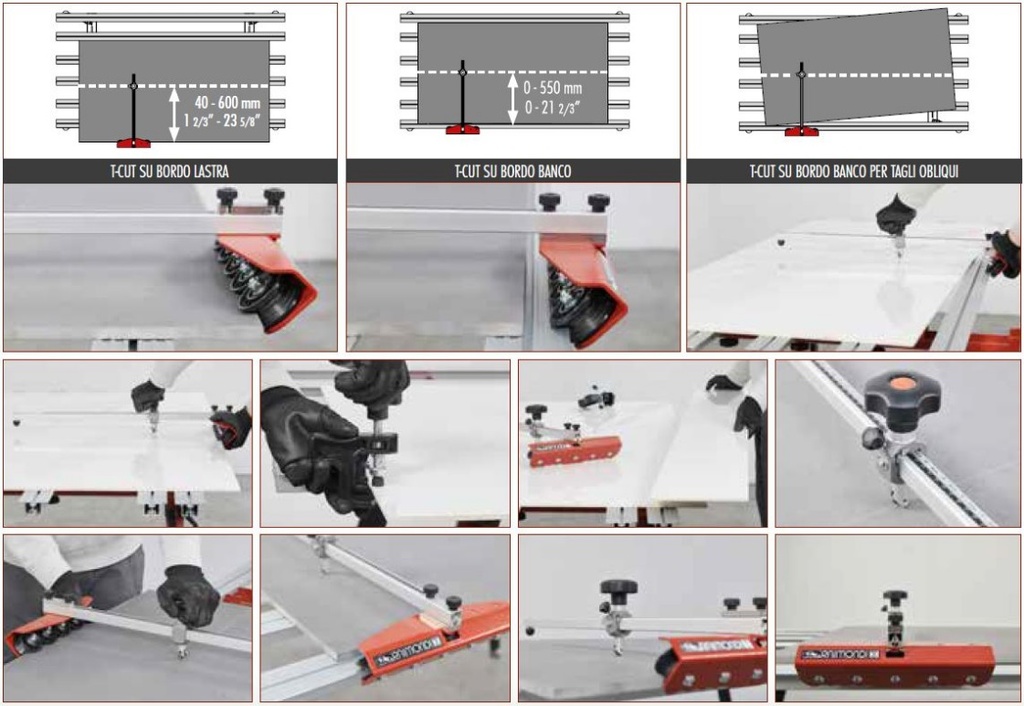 Raimondi - T-Cut Dispositif d'incision et de coupe de carreaux XXL