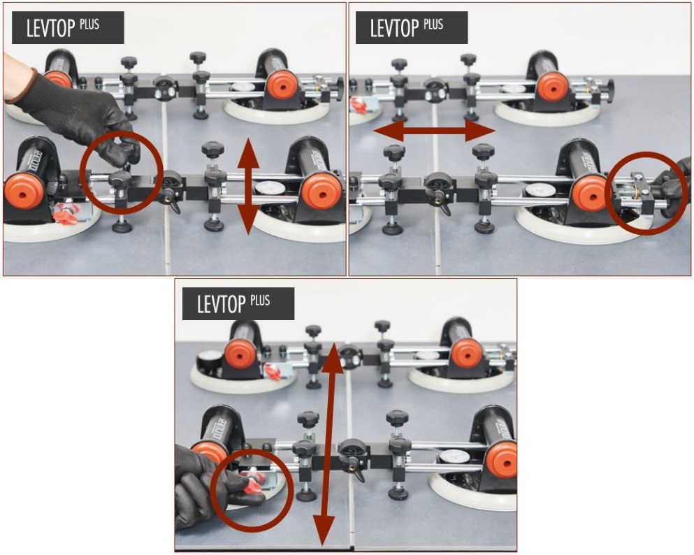 Raimondi - Levtop Plus Levtop Flat Dispositif pour la conception de plans de travail et d'éléments d'ameublement à angles variables