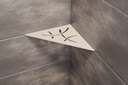 Schluter - Tablette "Curve" triangulaire d'angle 210x210mm Shelf-E-S1 - Alu Ivoire structuré