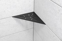 Schluter - Tablette "Curve" triangulaire d'angle 210x210mm Shelf-E-S1 - Alu Noir satiné
