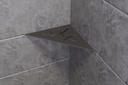 Schluter - Tablette "Curve" triangulaire d'angle 210x210mm Shelf-E-S1 - Alu Anthracite structuré