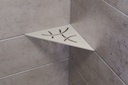 Schluter - Tablette "Curve" triangulaire d'angle 210x210mm Shelf-E-S1 - Alu Gris beige structuré