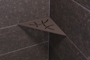 Schluter - Tablette "Curve" triangulaire d'angle 210x210mm Shelf-E-S1 - Alu Bronze structuré