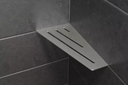 Schluter - Tablette "Wave" quadrilatérale d'angle 154x295mm Shelf-E-S3 - Inox brossé