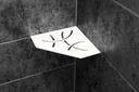 Schluter - Tablette "Curve" pentagonale d'angle 195x195mm Shelf-E-S2 - Blanc satiné