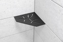 Schluter - Tablette "Curve" pentagonale d'angle 195x195mm Shelf-E-S2 - Noir satiné