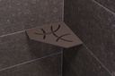 Schluter - Tablette "Curve" pentagonale d'angle 195x195mm Shelf-E-S2 - Bronze structuré