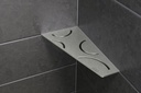 Schluter - Tablette "Curve" quadrilatérale d'angle 154x295mm Shelf-E-S3 - Inox brossé