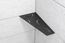 Schluter - Tablette "Curve" quadrilatérale d'angle 154x295mm Shelf-E-S3 - Noir satiné