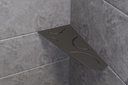 Schluter - Tablette "Curve" quadrilatérale d'angle 154x295mm Shelf-E-S3 - Anthracite structuré