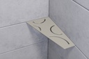 Schluter - Tablette "Curve" quadrilatérale d'angle 154x295mm Shelf-E-S3 - Gris pierre structuré