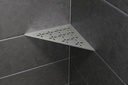 Schluter - Tablette "Floral" triangulaire d'angle 210x210mm Shelf-E-S1 - Inox brossé