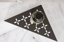 Schluter - Tablette "Floral" triangulaire d'angle 210x210mm Shelf-E-S1 - Anthracite structuré