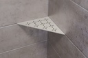 Schluter - Tablette "Floral" triangulaire d'angle 210x210mm Shelf-E-S1 - Sable structuré