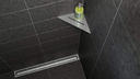Schluter - Tablette "Pure" triangulaire d'angle 210x210mm Shelf-E-S1 - Inox brossé