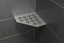 Schluter - Tablette "Floral" pentagonale d'angle 195x195mm Shelf-E-S2 - Inox brossé