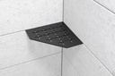Schluter - Tablette "Floral" pentagonale d'angle 195x195mm Shelf-E-S2 - Noir satiné