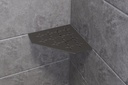 Schluter - Tablette "Floral" pentagonale d'angle 195x195mm Shelf-E-S2 - Anthracite structuré