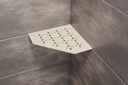 Schluter - Tablette "Floral" pentagonale d'angle 195x195mm Shelf-E-S2 - Ivoire structuré