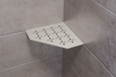 Schluter - Tablette "Floral" pentagonale d'angle 195x195mm Shelf-E-S2 - Gris beige structuré