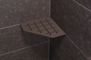 Schluter - Tablette "Floral" pentagonale d'angle 195x195mm Shelf-E-S2 - Bronze structuré