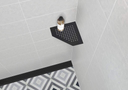 Schluter - Tablette "Square" pentagonale d'angle 195x195mm Shelf-E-S2 - Noir satiné