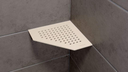 Schluter - Tablette "Square" pentagonale d'angle 195x195mm Shelf-E-S2 - Ivoire structuré