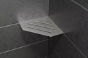 Schluter - Tablette "Wave" pentagonale d'angle 195x195mm Shelf-E-S2 - Inox brossé