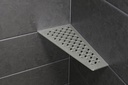 Schluter - Tablette "Floral" quadrilatérale d'angle 154x295mm Shelf-E-S3 - Inox brossé