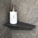 Schluter - Tablette "Floral" quadrilatérale d'angle 154x295mm Shelf-E-S3 - Anthracite structuré