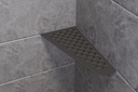 Schluter - Tablette "Floral" quadrilatérale d'angle 154x295mm Shelf-E-S3 - Anthracite structuré