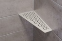 Schluter - Tablette "Floral" quadrilatérale d'angle 154x295mm Shelf-E-S3 - Gris beige structuré