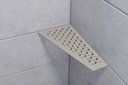 Schluter - Tablette "Floral" quadrilatérale d'angle 154x295mm Shelf-E-S3 - Gris pierre structuré