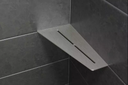 Schluter - Tablette "Pure" quadrilatérale d'angle 154x295mm Shelf-E-S3 - Inox brossé