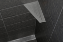 Schluter - Tablette "Square" quadrilatérale d'angle 154x295mm Shelf-E-S3 - Inox brossé