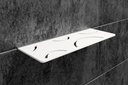 Schluter - Tablette "Curve" rectangulaire à carreler 300x115 mm Shelf-W-S1 - Inox brossé