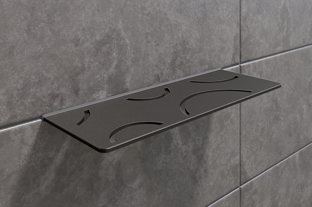 Schluter - Tablette "Curve" rectangulaire à carreler 300x115 mm Shelf-W-S1 - Inox brossé