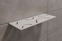 Schluter - Tablette "Curve" rectangulaire à carreler 300x115 mm Shelf-W-S1 - Gris beige structuré