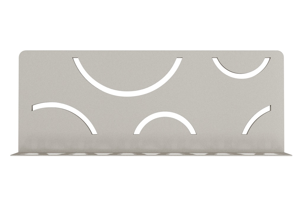 Schluter - Tablette "Curve" rectangulaire à carreler 300x115 mm Shelf-W-S1 - Gris beige structuré