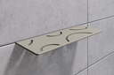 Schluter - Tablette "Curve" rectangulaire à carreler 300x115 mm Shelf-W-S1 - Gris pierre structuré