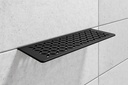 Schluter - Tablette "Floral" rectangulaire à carreler 300x115 mm Shelf-W-S1 - Noir satiné