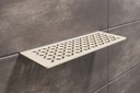 Schluter - Tablette "Floral" rectangulaire à carreler 300x115 mm Shelf-W-S1 - Ivoire structuré