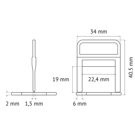 Sachet de 100 croisillons autonivelants 2 mm en + Pavilift®